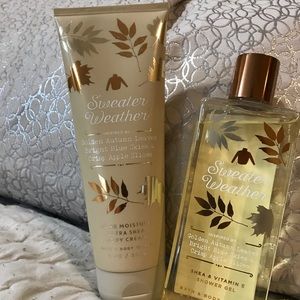 Bath & Body Works body wash and lotion